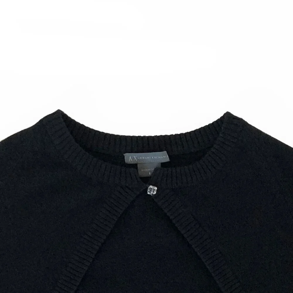 A/X Armani Exchange Cashmere Cropped Cardigan - Picture 2 of 4